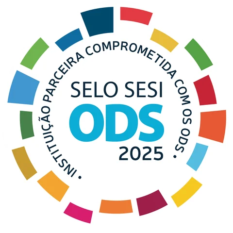 Selo SESI ODS 2025 — instituição parceira comprometida com os ODS